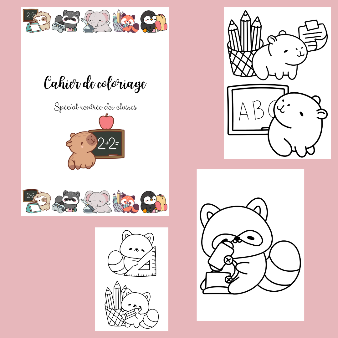 Télécharge ton livret de coloriage kawaii à imprimer