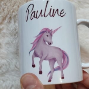 Mug licorne personnalisé avec prénom – unique