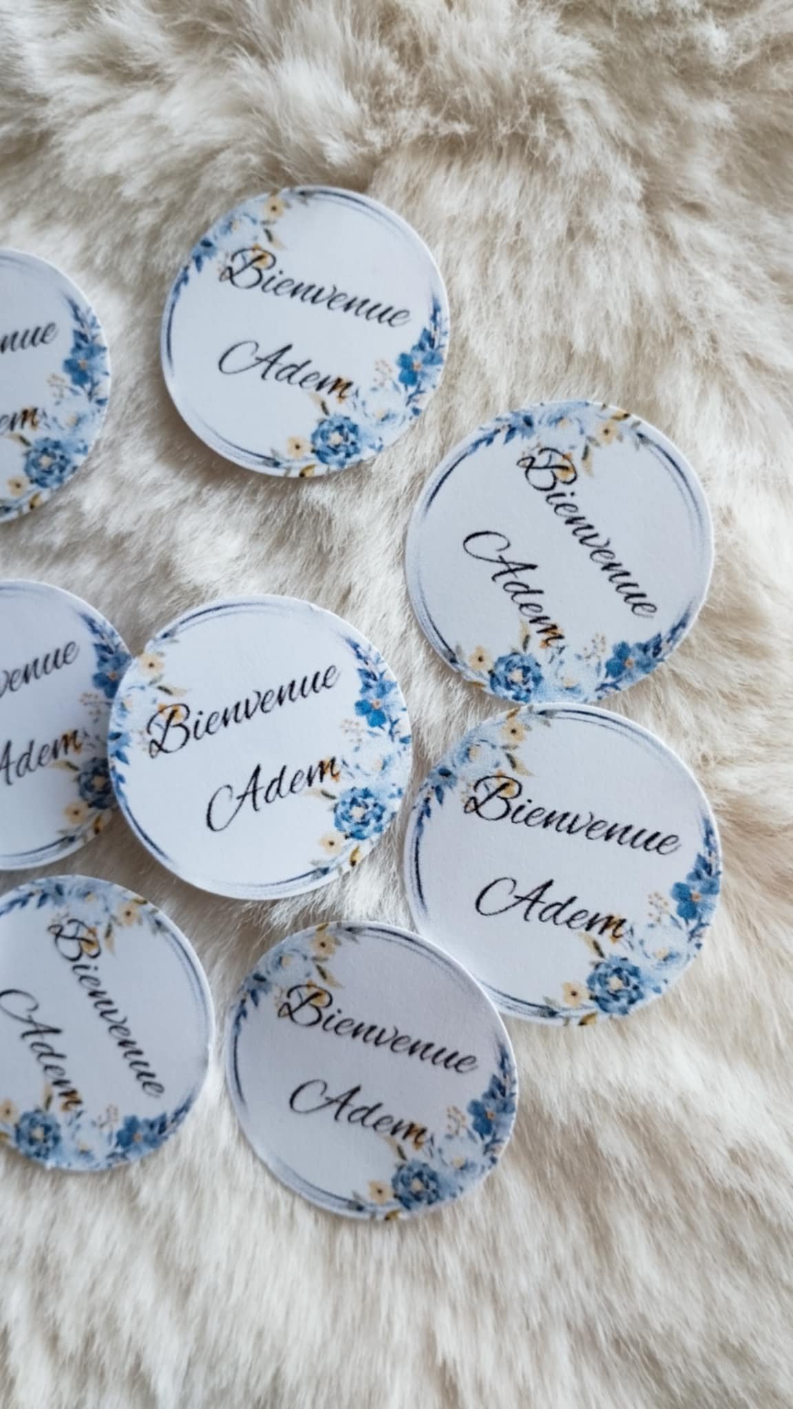 Autocollant baptême personnalisé – Prénom & date de naissance – Image 2