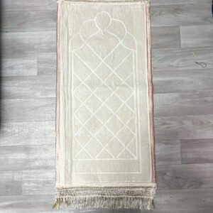 Tapis de prière enfant blanc épais personnalisé – Doux et unique