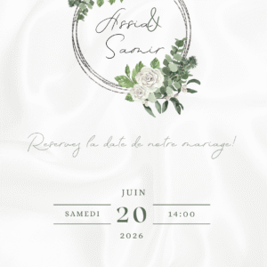 Faire-Part de Mariage Satiné Élégant et Raffiné