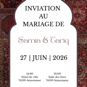 faire part mariage tapis perse PDF