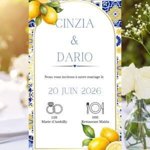Faire part mariage Dolce Vita citron Costa Amalfitana PDF