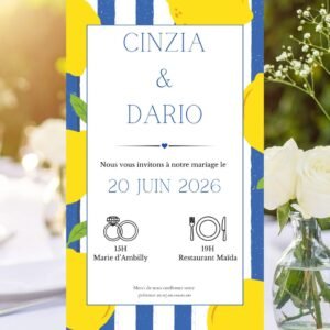 faire part mariage moderne la dolce vita