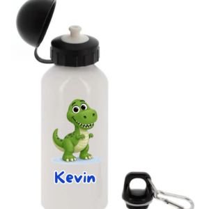 Gourde personnalisée Rex Toy Story de 400 ml avec prénom pour la rentrée scolaire.