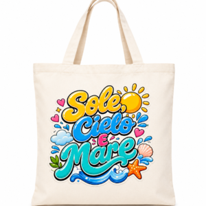 Tote Bag Sole, Cielo e Mare – Tote bag imprimé DTF