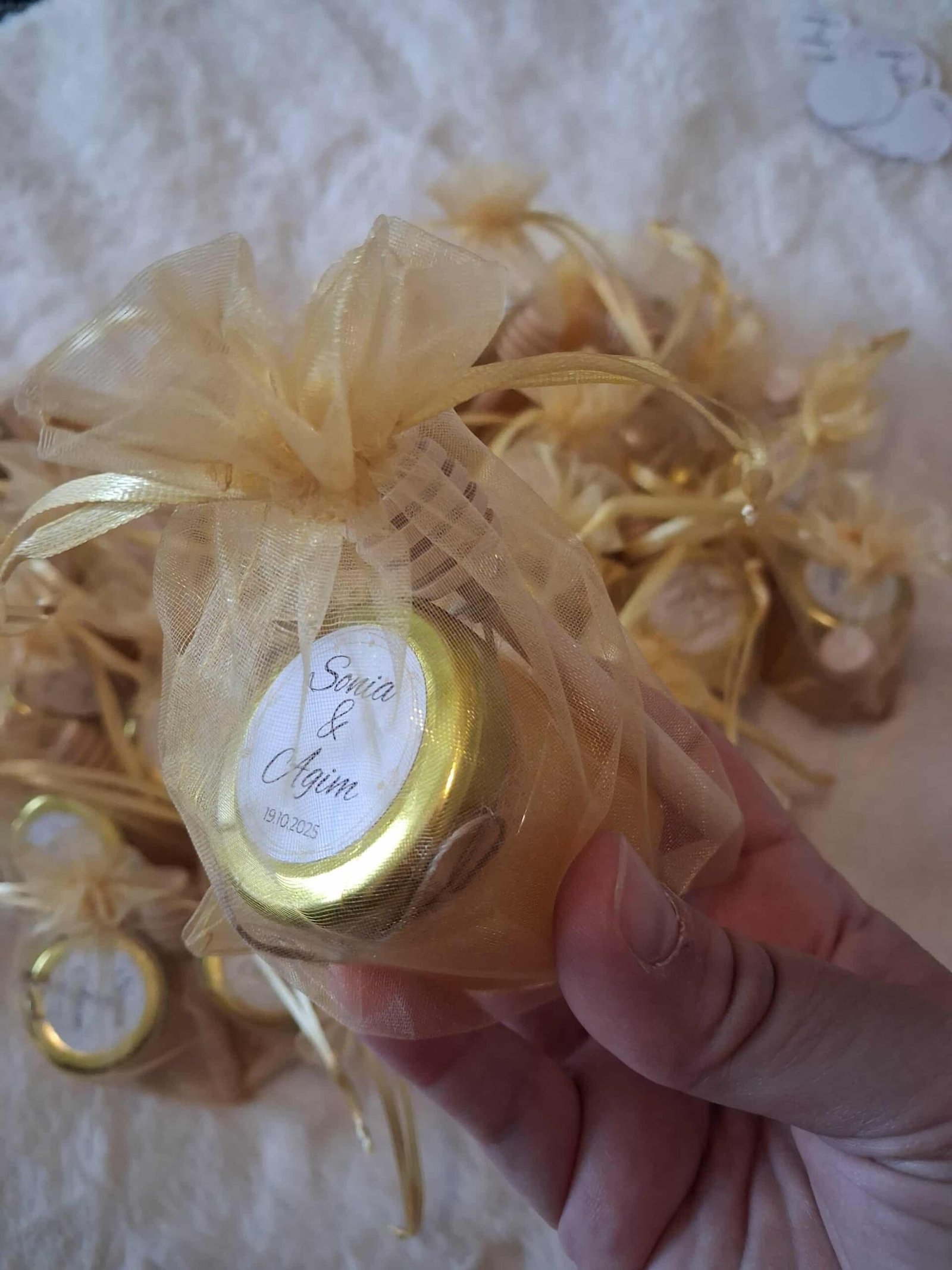 🍯 Pot de miel personnalisé – Étiquette ronde élégante – Image 3