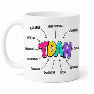 Mug TDAH coloré de la collection Neuroatypiques Alif