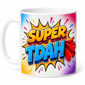 Mug Super TDAH coloré style super-héros