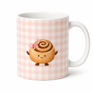 Mug cinnamon roll kawaii rose pastel