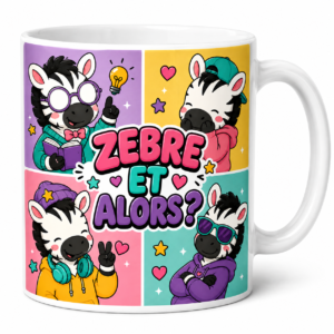 Mug Zèbre Et alors coloré