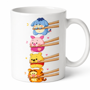Mug Winnie kawaii avec ses amis