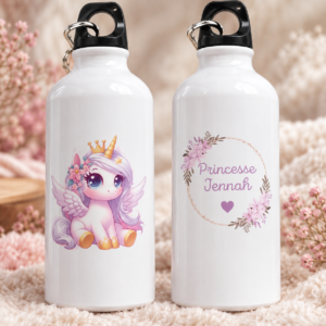 Gourde personnalisée Licorne – Recto