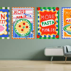Affiches cuisine rétro Pasta – Une déco colorée et gourmande 🍝
